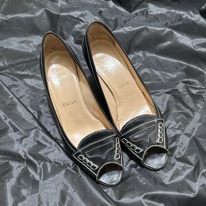 Christian Louboutin peep toe pumps